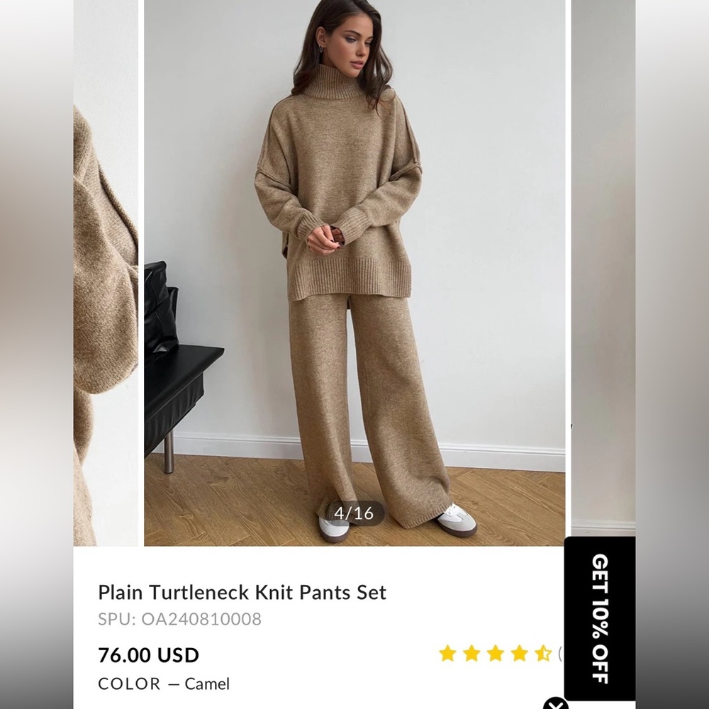 Commense  Knit  Pant Set